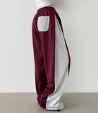 Two-Way Jogger Wide Side Folding Cut Two-Tone Training Pants