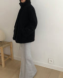 [Brushed] Withy Banding Strap Pile Long Skirt