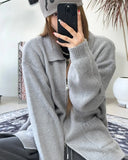 Eldin Hairy Knit Zip-Up