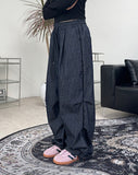 Kyren Balloon Pintuck Denim Pants