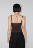 [with cup] TWO TONE HALTER TOP