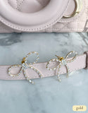 Ronjei Cubic Ribbon Earrings (Silver92.5)