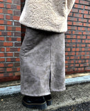 Hora Flower Brushed Long Skirt