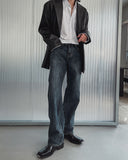 Chio washing wide denim pants