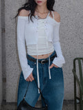 Tide Eyelet Cardigan Set