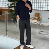 Dev one tuck semi-wide banding slacks