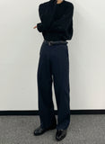 Midnight Navy Semi-Wide Slacks