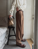 Rude wide pin tuck slacks
