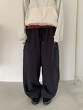Hibamp Wide Cargo Banding Pants