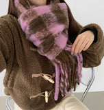 Soft Check Balaclava Muffler