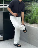 Ribbed Span Henley Neck Knit