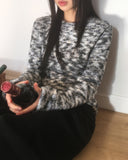 Nable Two-Tone Bokashi Mix Knit