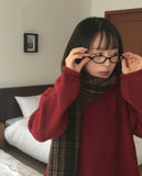 Warmk Vintage Check Winter Muffler