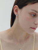 Essence (W) Pudding Heart Pave Earrings