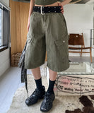 Mute Dyeing Bermuda Cargo Pants