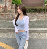 Thin Feminine Pendant Long Sleeve Cardigan