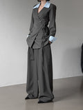 Lab Shirt Layered Wrap One Piece Jacket