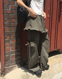 Karen Frill Cargo Layered Skirt Pants