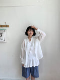 Lisons Summer Color See-through Long Sleeve Shirt