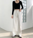 Winter span standard straight cotton pants