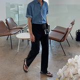 Laure short sleeve denim shirt