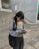 Head Black Blue Pintuck Wide Denim Pants