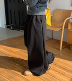 [Unisex] Mikala Banding Wide Brushed Pants