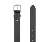 Black metal leather belt