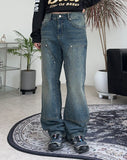 Rattan Double Knee Washing Denim Pants