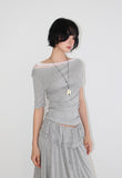LACE OFFSET TEE
