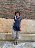 Akio Parachute Roll-up Capri Bermuda Pants