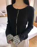 Wella Check Layered Cardigan