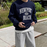 Newport Lettering Overfit Sweatshirt