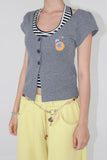 3-BUTTON PUNCHING CARDIGAN