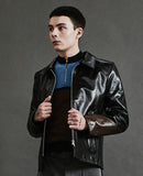 Cowhide Pull Up Two Tone Jacket