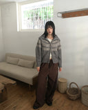 Helky Nordic Pattern Two-Way Knit Zip-Up