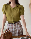Dickie Puff Short Sleeve Knit Cardigan