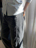 Tox Washing Cut Wide Denim Pants