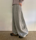 [Unisex] Sitb Fleece Brushed Banding Balloon Wide Pants
