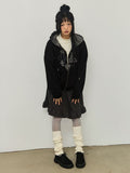 END OF TIME Applique Hooded Zip-Up