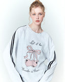 Ribbon Cherry Track Raglan Long Sleeve
