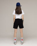 Red Flower Smile Logo Socks
