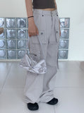 Borin satin shirring-string mini shoulder bag