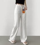 Summer Cooling Linen Cotton Wide Back Banding Pants
