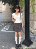 [MADE] Duran Amore Square Neck Shirring Short Sleeve T-Shirt
