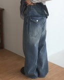 Vico Back Pocket Wide Denim Pants