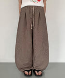 Upol Summer Stripe Banding Wide Pants