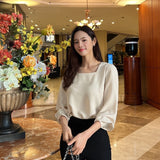 Beginning Square Neck Blouse