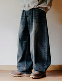 Deep Blue Balloon Denim Pants