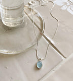 Aqua Blue Love Necklace